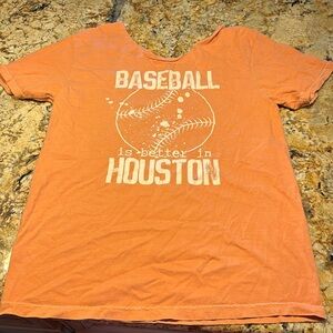 Astros orange tshirt size large
